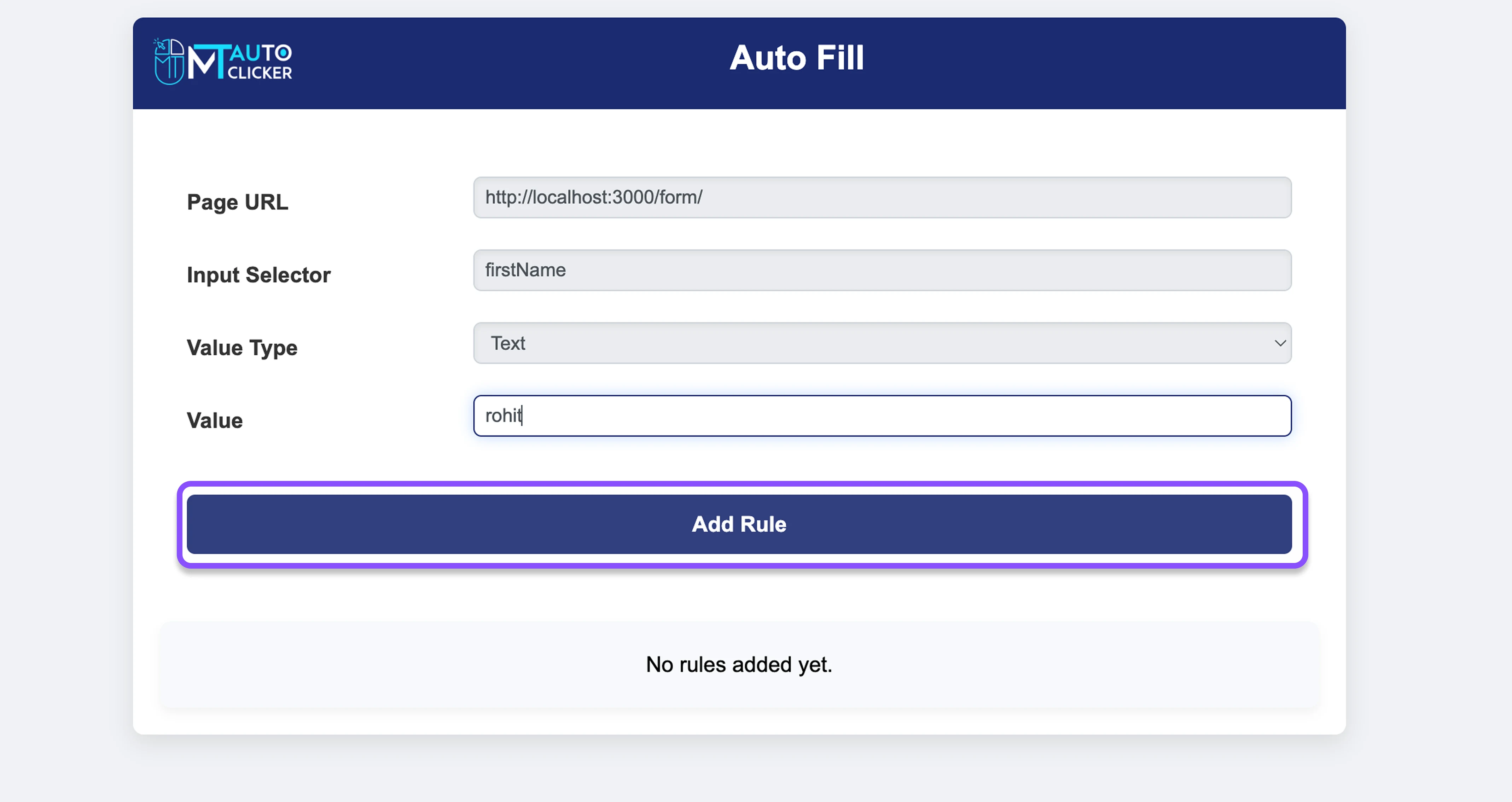 Step 2: Create Auto Fill Rules